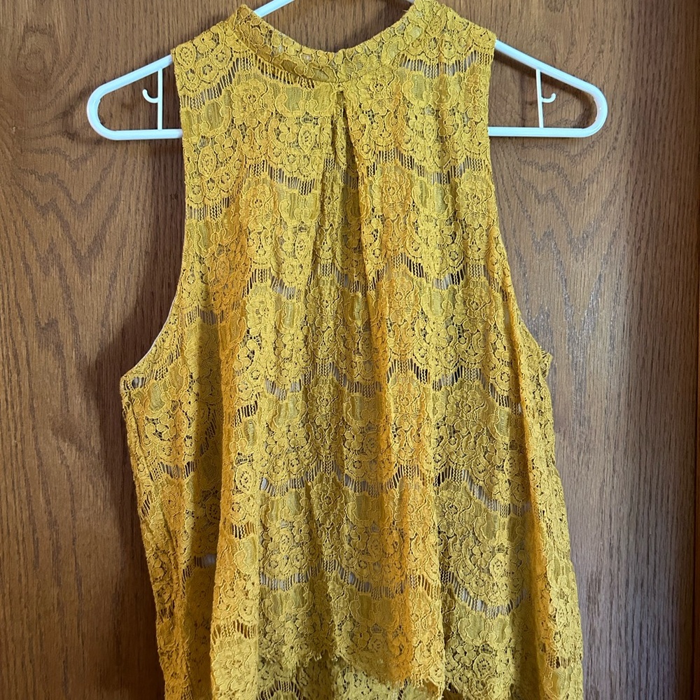 Halter lace tank